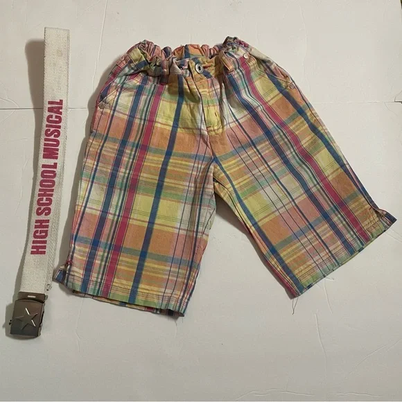 Disney High School Musical Girls Multicolor Striped Shorts with Belt Size 10 - Picture 1 of 11